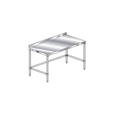 Aero Aero Manufacturing Workbench, 16 Ga. 430 Series Stainless, 2-3/4" Backsplash, 48"Wx30"D 4TGSX-3048